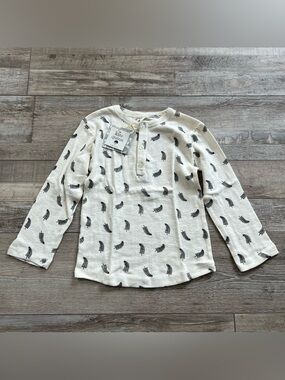 NWT Kate Quinn Feathers Pointelle Top Size 6